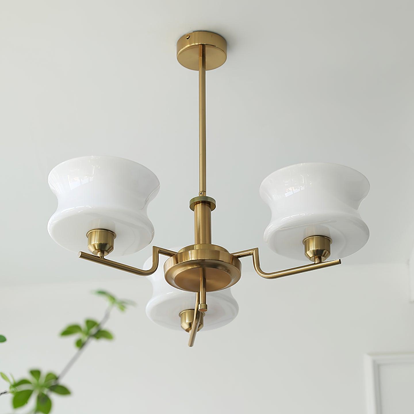 Belue lysekrone, vintage glasglobus, guld eller krom, E26/E27
