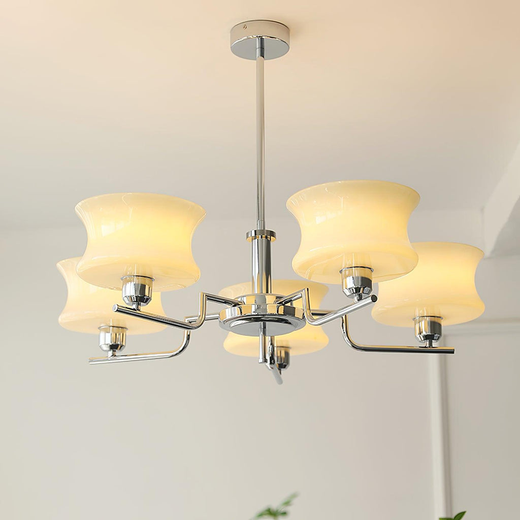Belue lysekrone, vintage glasglobus, guld eller krom, E26/E27