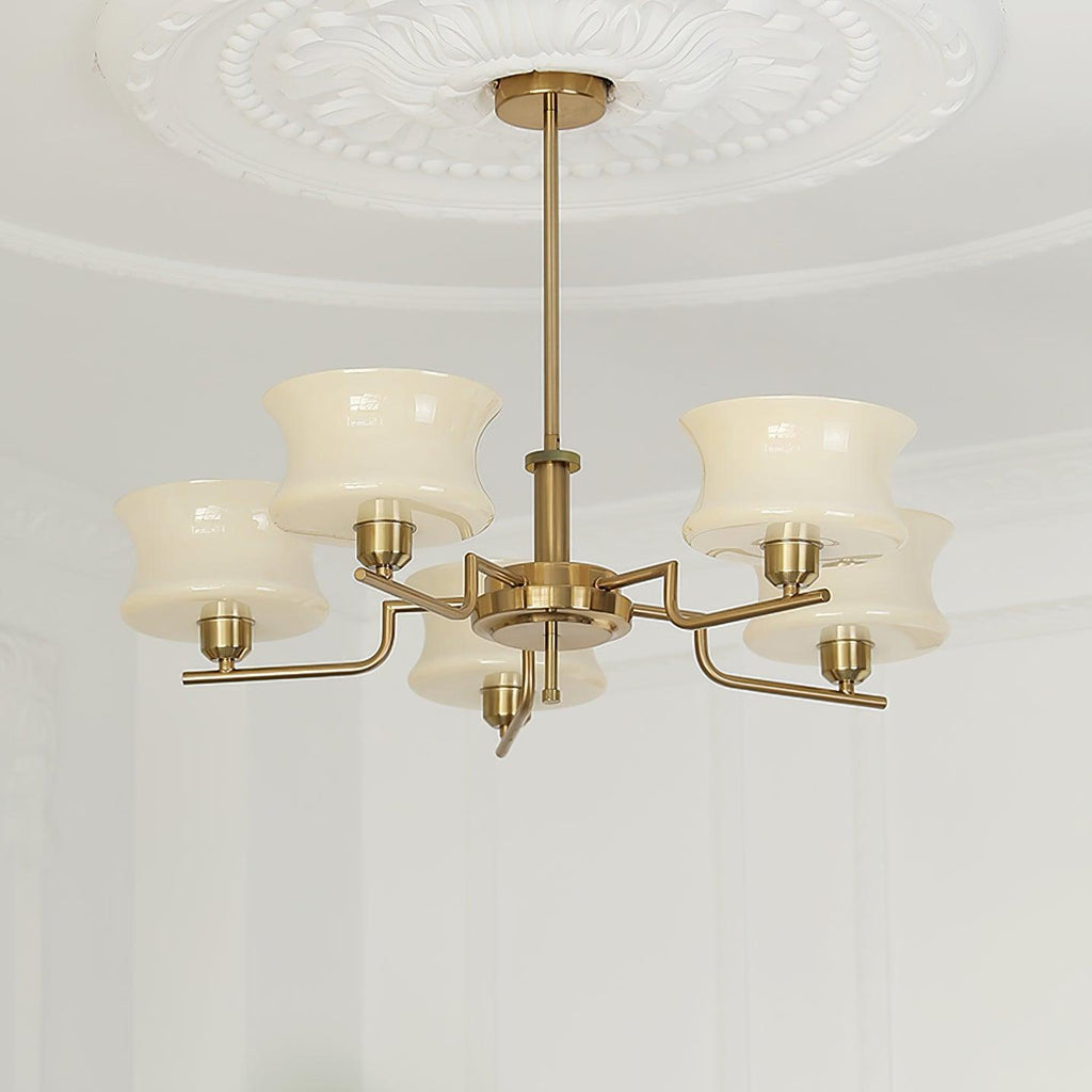Belue lysekrone, vintage glasglobus, guld eller krom, E26/E27
