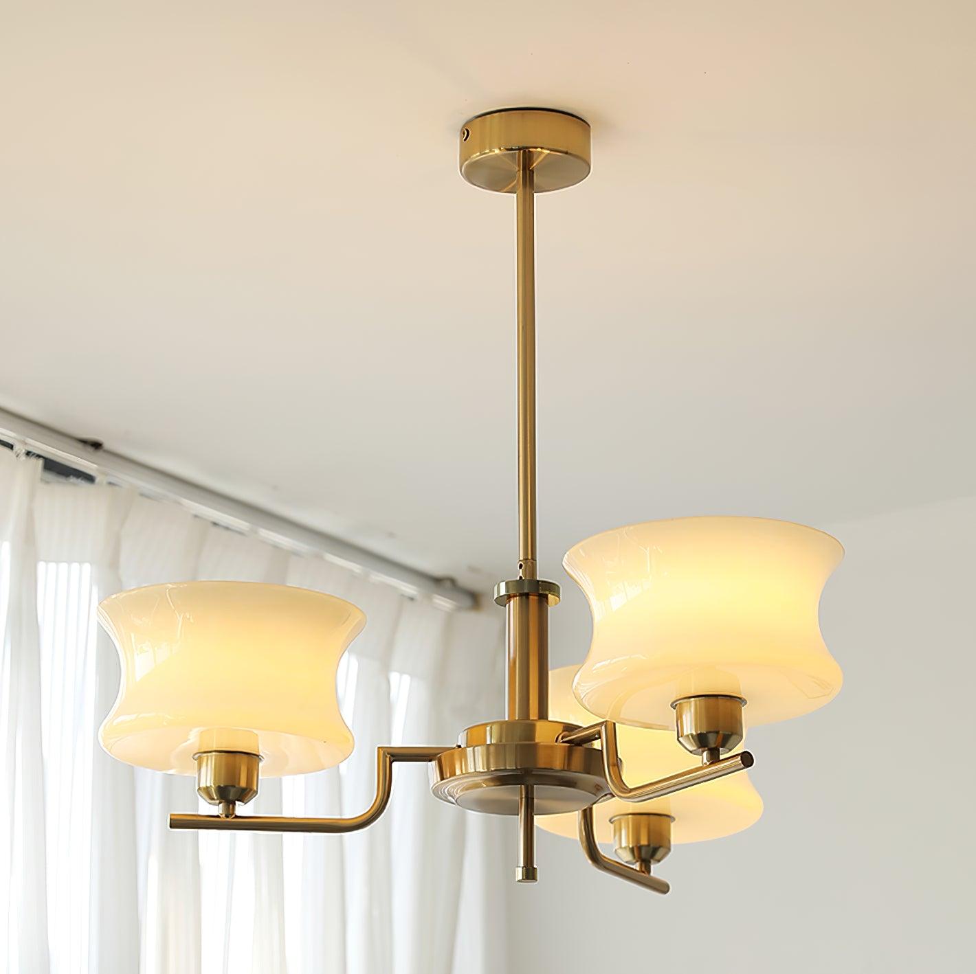 Belue lysekrone, vintage glasglobus, guld eller krom, E26/E27