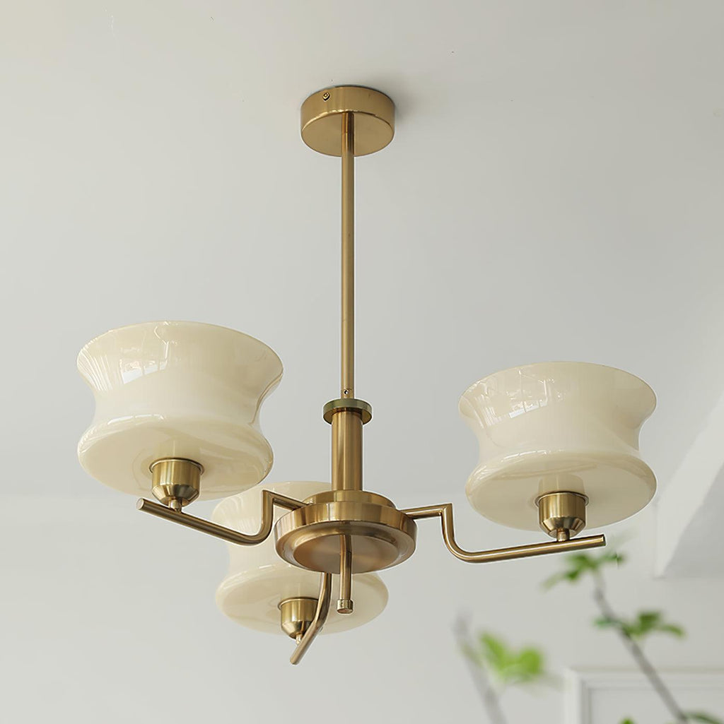 Belue lysekrone, vintage glasglobus, guld eller krom, E26/E27