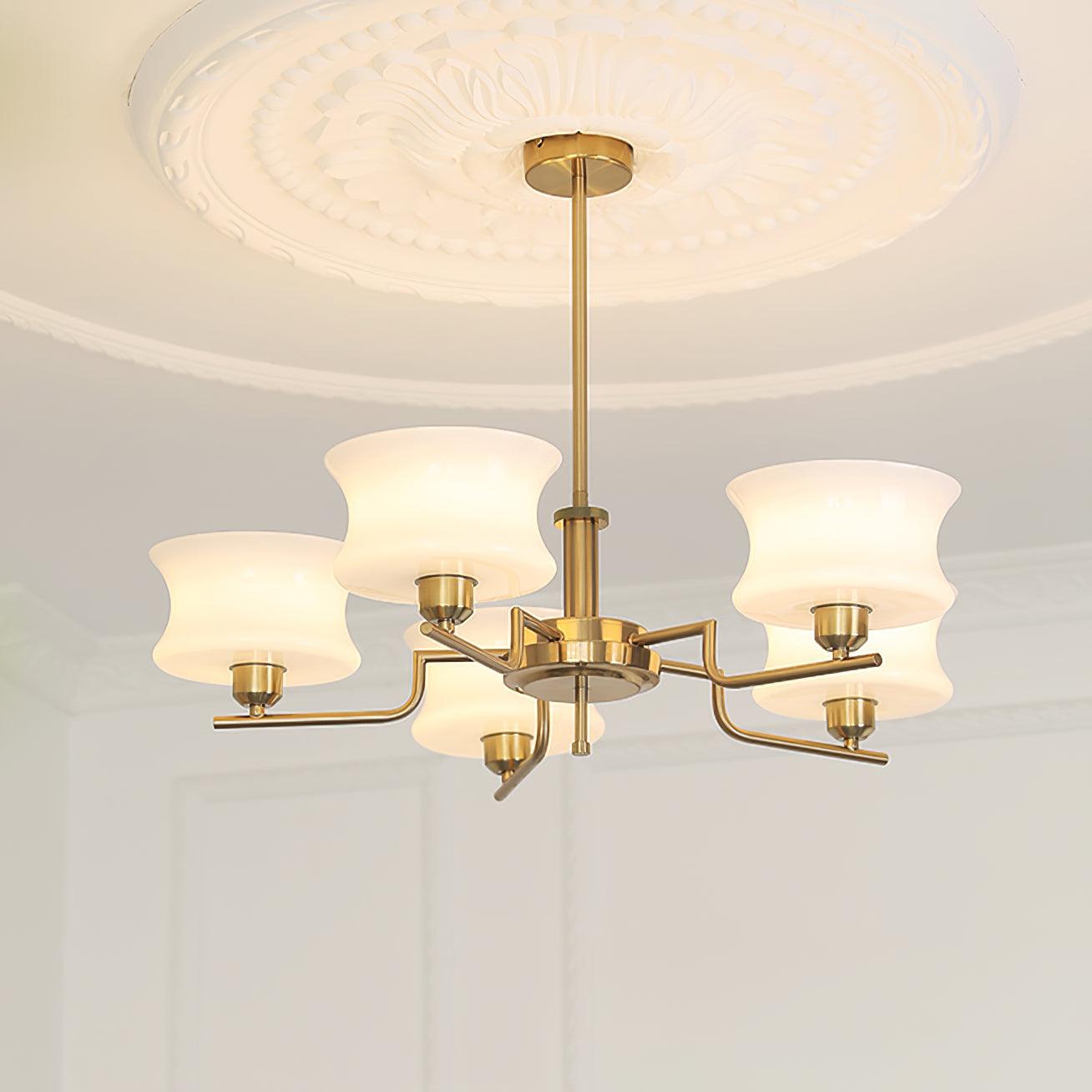 Belue lysekrone, vintage glasglobus, guld eller krom, E26/E27