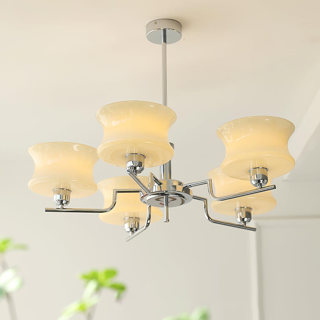 Belue lysekrone, vintage glasglobus, guld eller krom, E26/E27