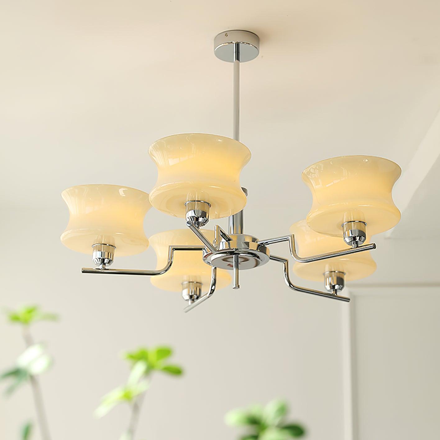 Belue lysekrone, vintage glasglobus, guld eller krom, E26/E27