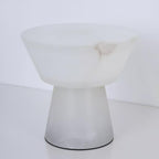 Clérachic alabaster table lamp photographed on a plain white studio background with no room setting.