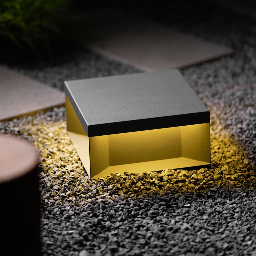 Outdoor Post Light, Black Metal, Frosted Acrylic, LED, IP65