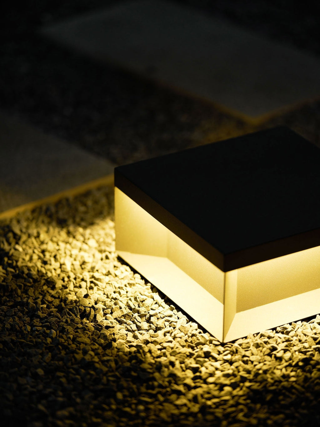 Outdoor Post Light, Black Metal, Frosted Acrylic, LED, IP65