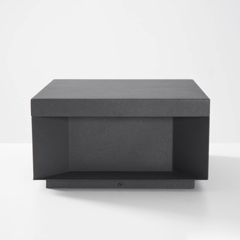 Outdoor Post Light, Black Metal, Frosted Acrylic, LED, IP65