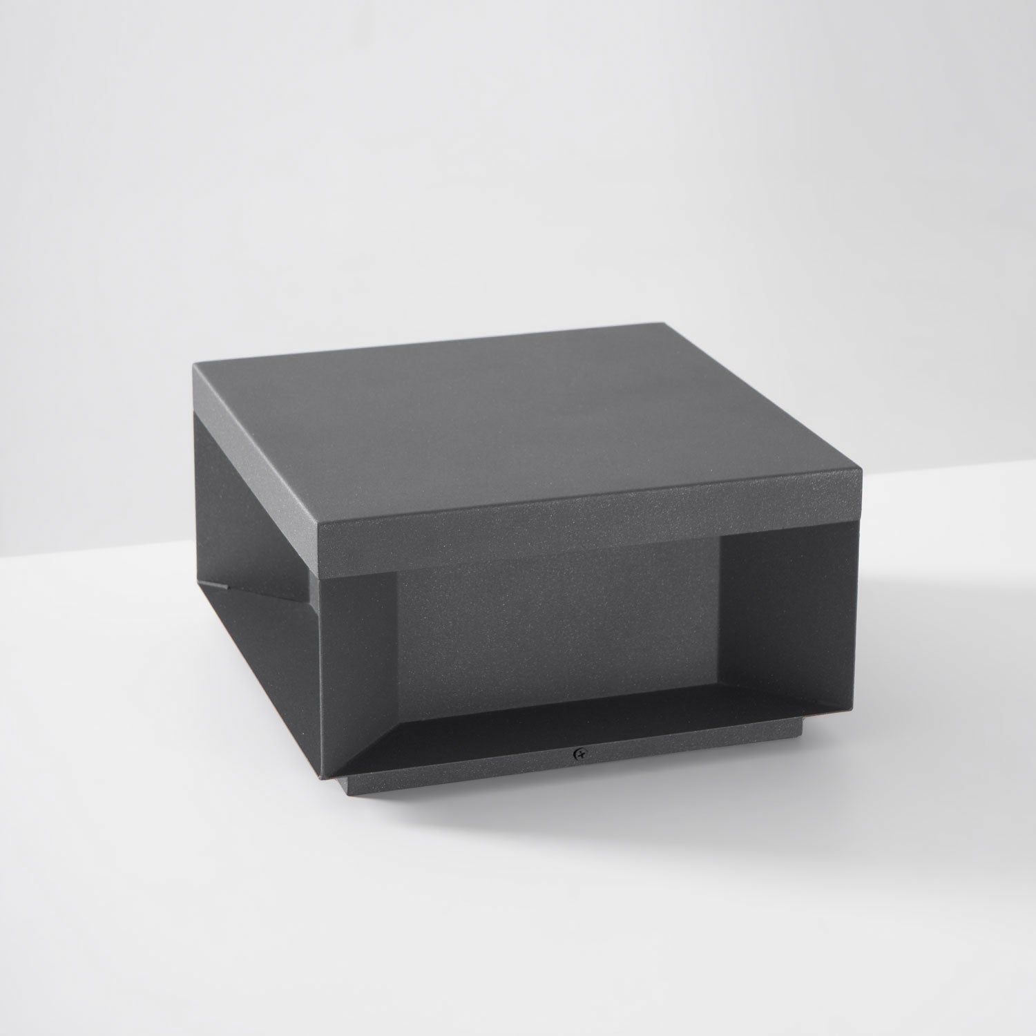 Outdoor Post Light, Black Metal, Frosted Acrylic, LED, IP65