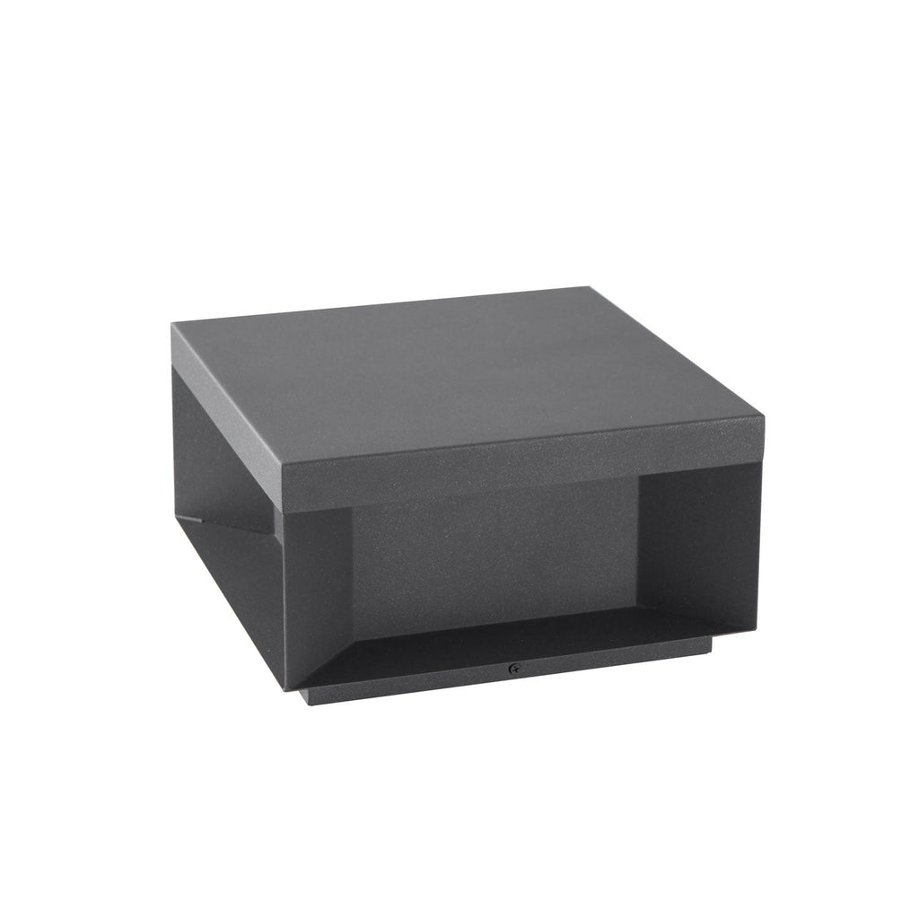 Outdoor Post Light, Black Metal, Frosted Acrylic, LED, IP65