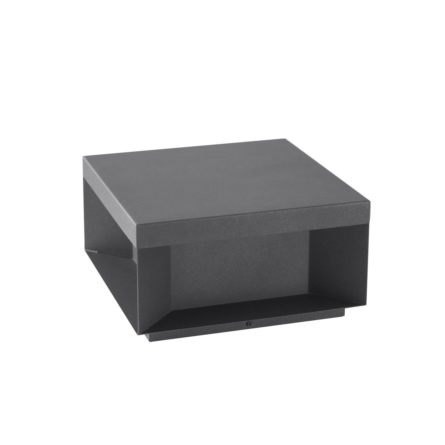 Outdoor Post Light, Black Metal, Frosted Acrylic, LED, IP65