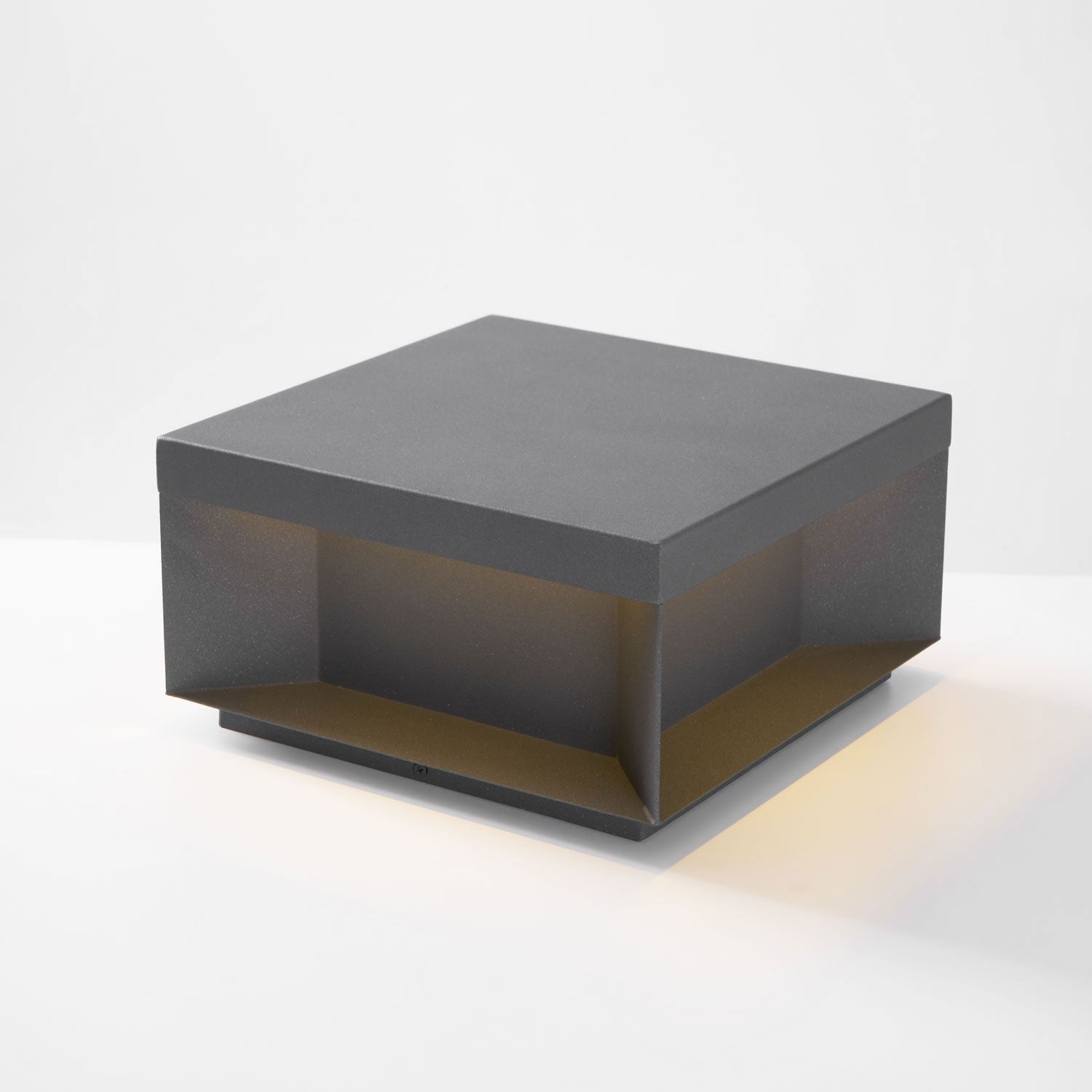 Outdoor Post Light, Black Metal, Frosted Acrylic, LED, IP65