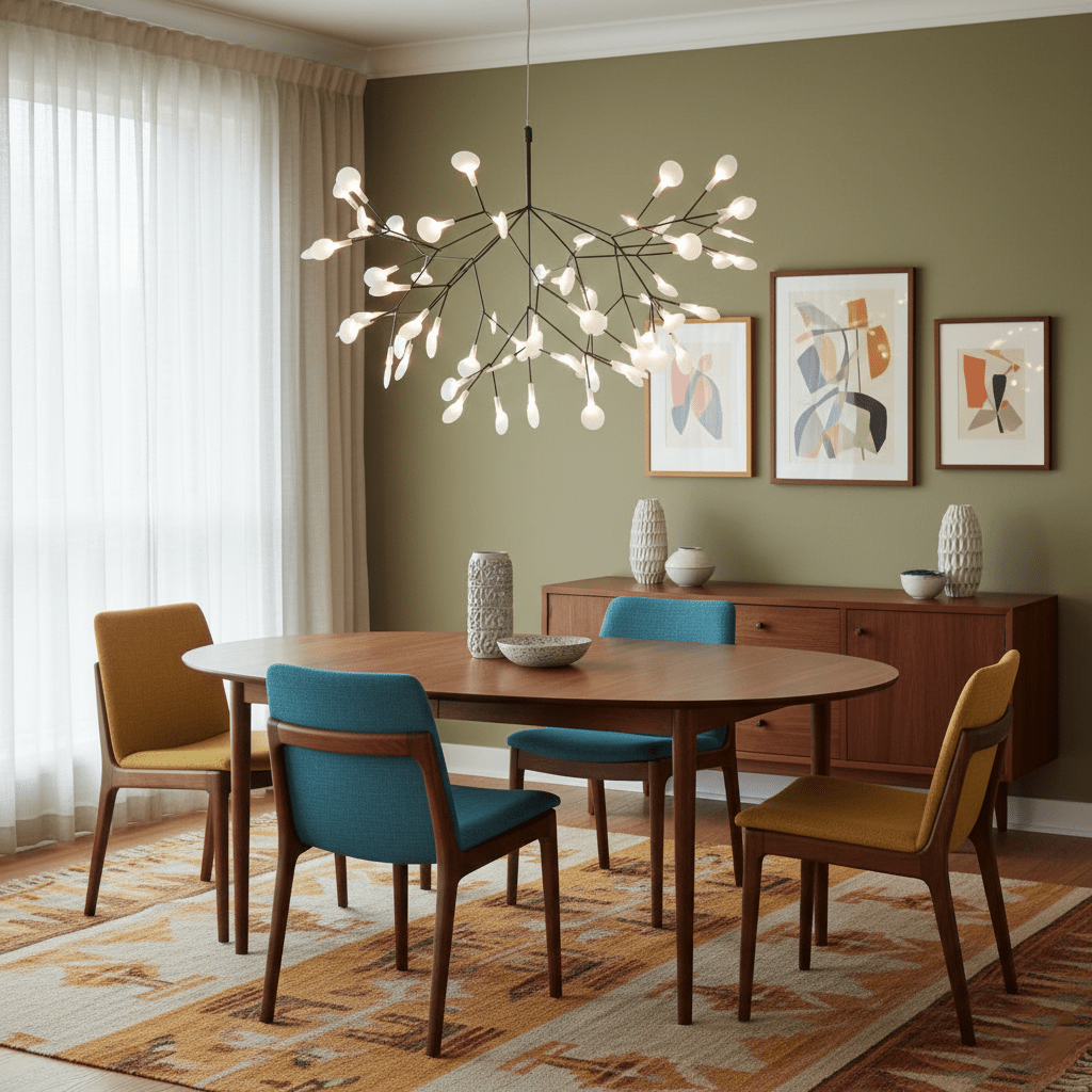 Branch LED chandelier with glowing acrylic tips in black finish