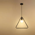Sort jern trekantet ramme loftslampe, 12-tommer loftsarmatur