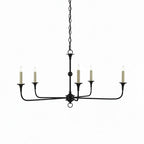 Candle chandelier shown in black finish