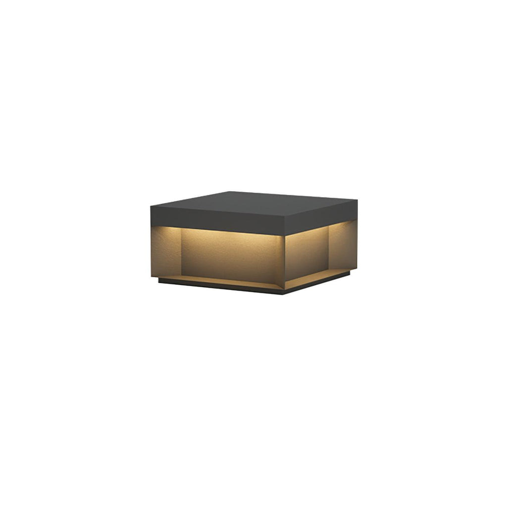 Outdoor Post Light, Black Metal, Frosted Acrylic, LED, IP65