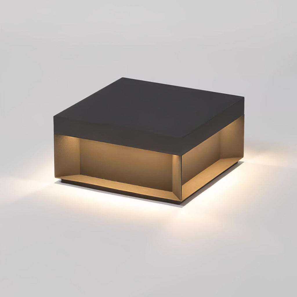 Outdoor Post Light, Black Metal, Frosted Acrylic, LED, IP65