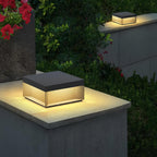 Outdoor Post Light, Black Metal, Frosted Acrylic, LED, IP65