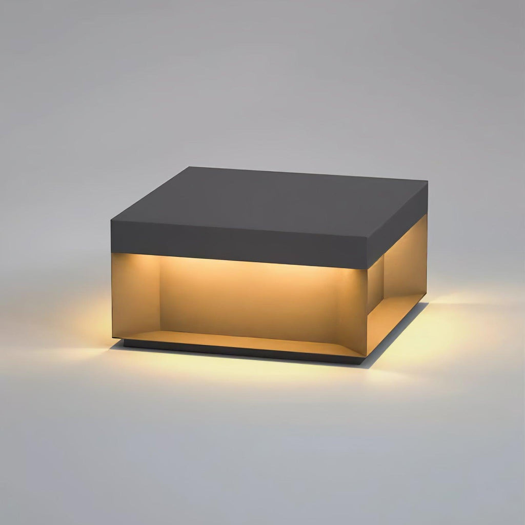 Outdoor Post Light, Black Metal, Frosted Acrylic, LED, IP65