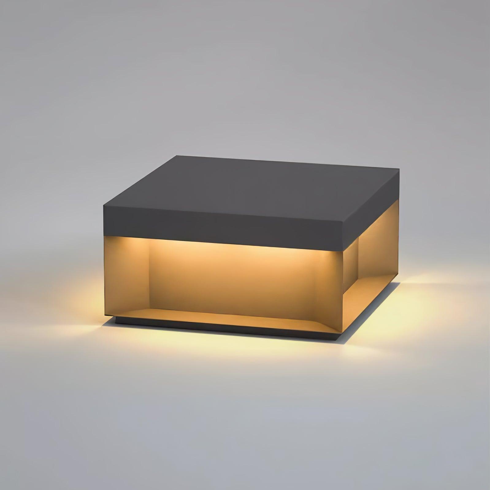 Outdoor Post Light, Black Metal, Frosted Acrylic, LED, IP65