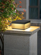 Outdoor Post Light, Black Metal, Frosted Acrylic, LED, IP65