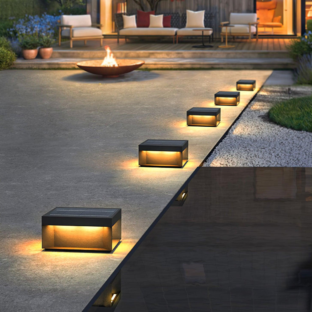 Outdoor Post Light, Black Metal, Frosted Acrylic, LED, IP65