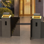 Outdoor Post Light, Black Metal, Frosted Acrylic, LED, IP65