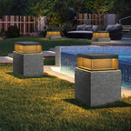 Outdoor Post Light, Black Metal, Frosted Acrylic, LED, IP65