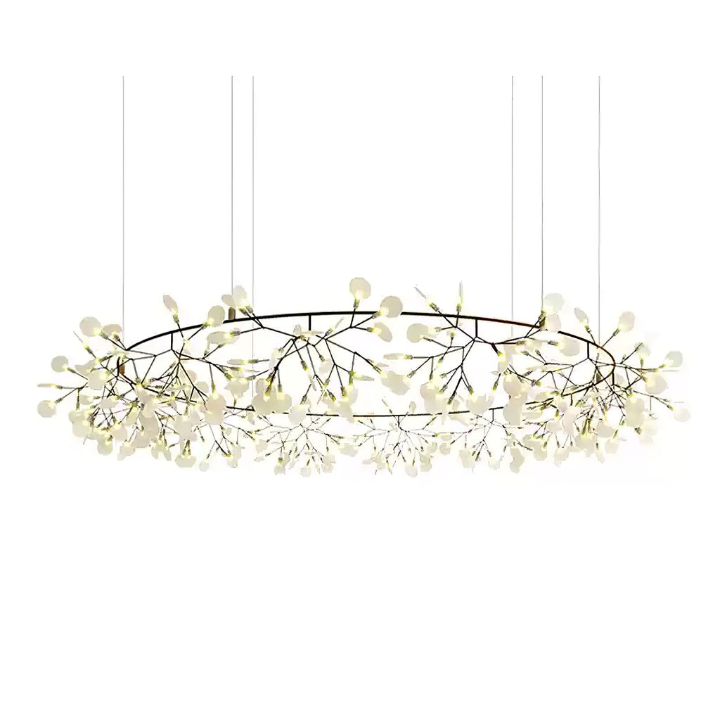 Firefly LED Chandelier, Black Branch Design, Dimmable, 30-135 Heads