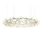 Firefly LED Chandelier, Black Branch Design, Dimmable, 30-135 Heads