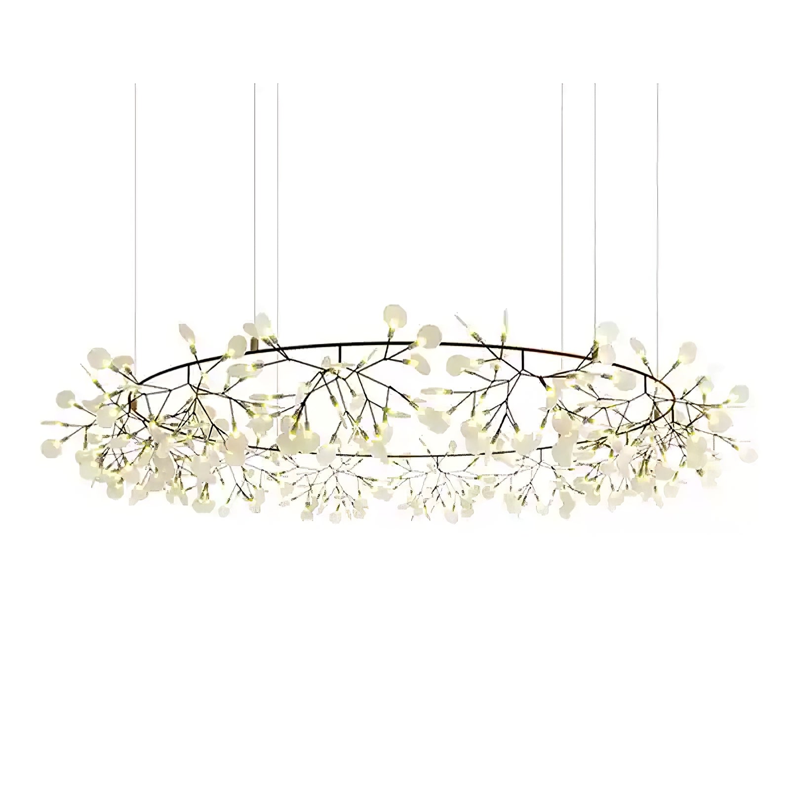 Firefly LED Chandelier, Black Branch Design, Dimmable, 30-135 Heads