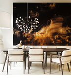 Firefly LED Chandelier, Black Branch Design, Dimmable, 30-135 Heads