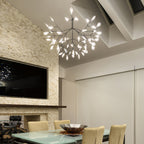 Firefly LED Chandelier, Black Branch Design, Dimmable, 30-135 Heads