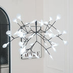 Firefly LED Chandelier, Black Branch Design, Dimmable, 30-135 Heads