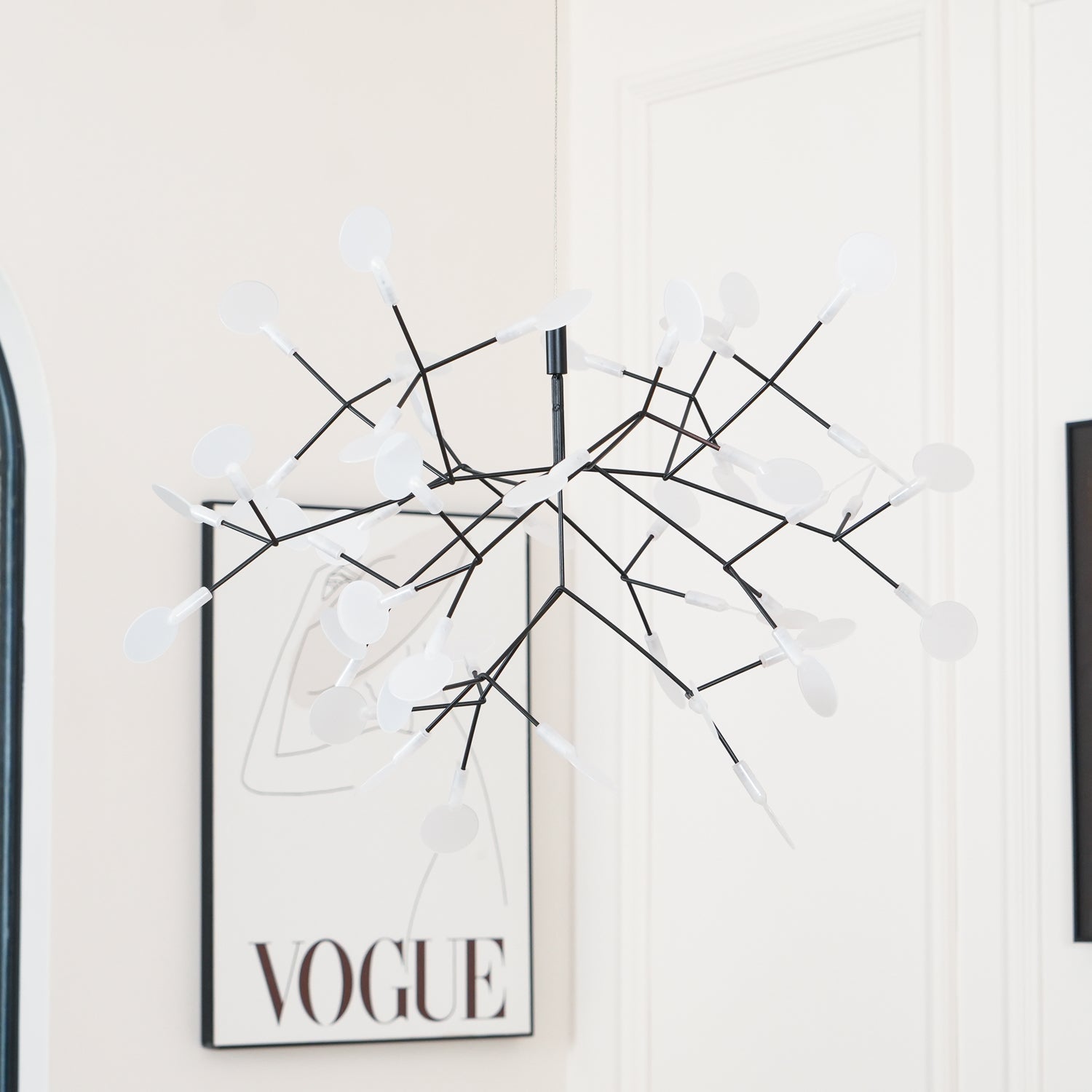 Firefly LED Chandelier, Black Branch Design, Dimmable, 30-135 Heads