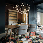 Firefly LED Chandelier, Black Branch Design, Dimmable, 30-135 Heads
