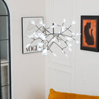 Firefly LED Chandelier, Black Branch Design, Dimmable, 30-135 Heads