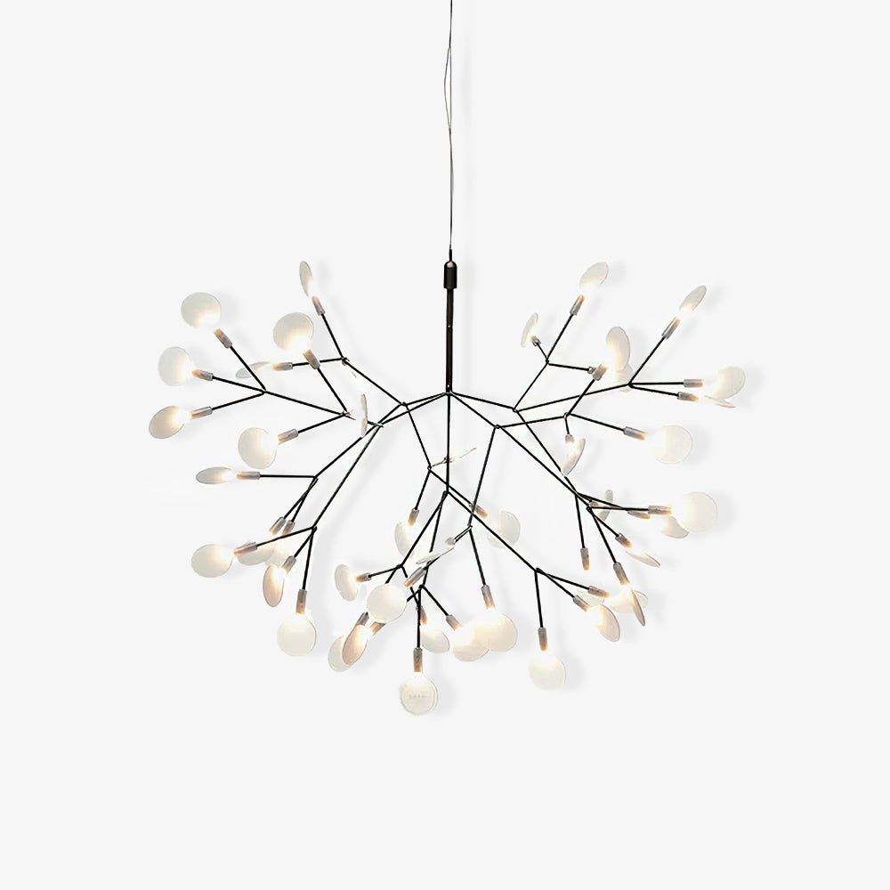 Firefly LED Chandelier, Black Branch Design, Dimmable, 30-135 Heads