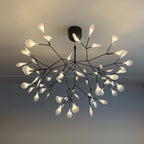 Firefly LED Chandelier, Black Branch Design, Dimmable, 30-135 Heads