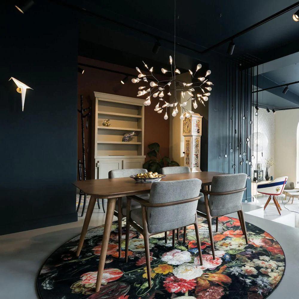 Firefly LED Chandelier, Black Branch Design, Dimmable, 30-135 Heads
