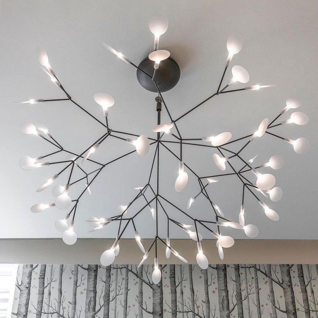 Firefly LED Chandelier, Black Branch Design, Dimmable, 30-135 Heads