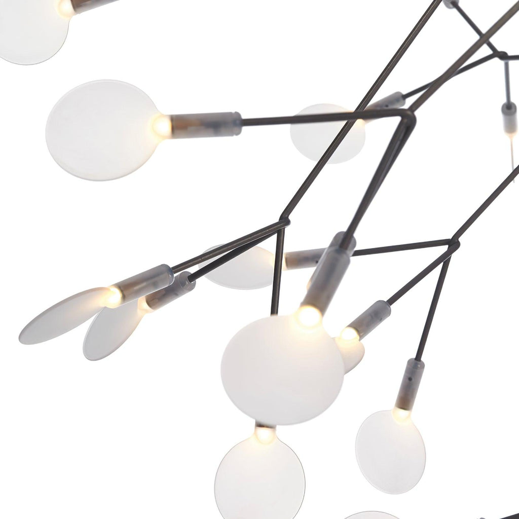 Firefly LED Chandelier, Black Branch Design, Dimmable, 30-135 Heads