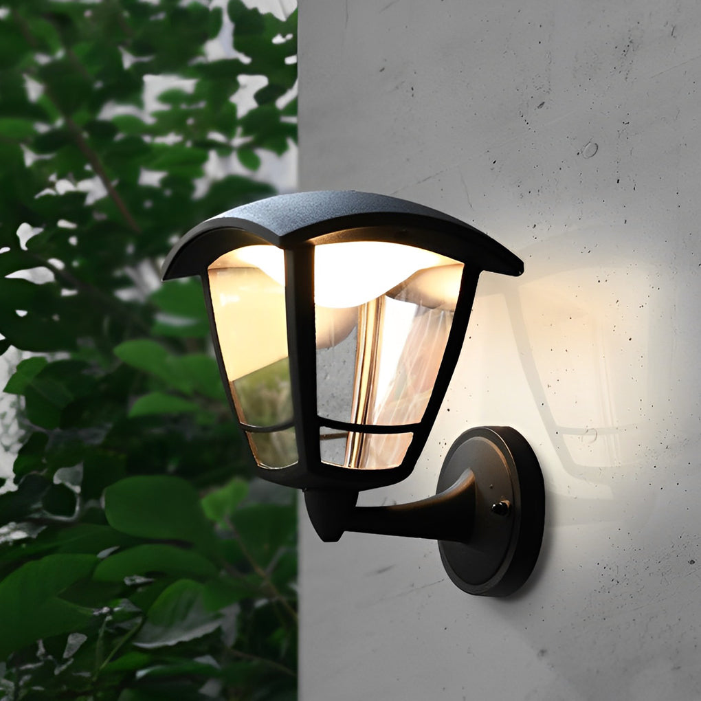 Aluminum Outdoor Wall Lamp With Acrylic Shade, Stuart Retro Design