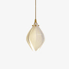 Pendant Light, Ceramic Flower Shades, Brass & White, G9 LED