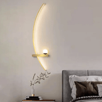 Væglampe i messing, bueformet design, med to LED-pærer til gange