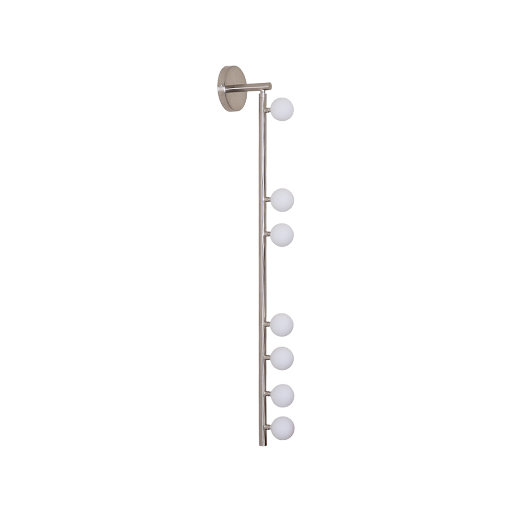Glasrør Væglampe, Blæste Glasglobusser, Messingfinish, G4 LED