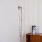Glasrør Væglampe, Blæste Glasglobusser, Messingfinish, G4 LED
