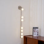 Glasrør Væglampe, Blæste Glasglobusser, Messingfinish, G4 LED