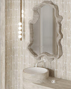 Glasrør Væglampe, Blæste Glasglobusser, Messingfinish, G4 LED
