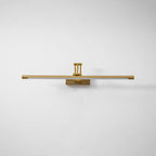Slim gold LED picture light mounted above a framed picture